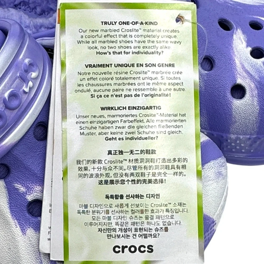 Crocs Baya Lined Marbled Clog (Toddler) Size C9